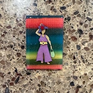 Colorful Woman Jewelry Brooch